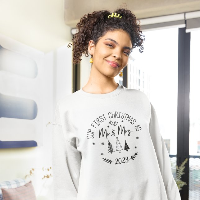 First Christmas as Mr. & Mrs. personalized Sweatshirt (Creator Uploaded)
