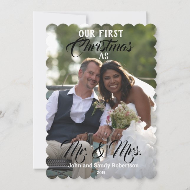 First Christmas as Mr. & Mrs. Photo (Front)