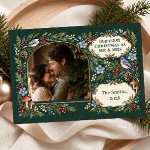 First Christmas as Mr & Mrs Photo Holiday Card