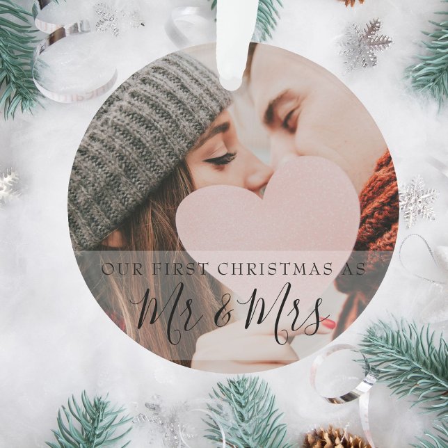 First Christmas As Mr & Mrs Photos Ornament (Creator Uploaded)