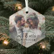 First Christmas as Mr & Mrs • Simple Photo Overlay Glass Ornament | Zazzle