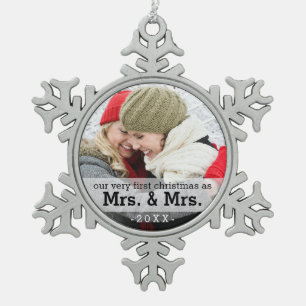 First Christmas as Mrs & Mrs Keepsake Ornament