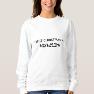 first Christmas as mrs personalized shirt