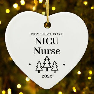 First Christmas As Nicu Nurse Neonatal Care 2024 Ceramic Ornament