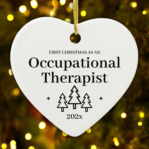 First Christmas As Occupational Therapist 2024 Ceramic Ornament