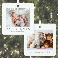 First Christmas As Parents Baby Photo