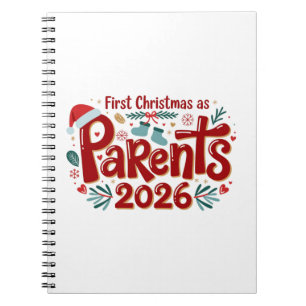 First Christmas as Parents Family Holiday Xmas Notebook