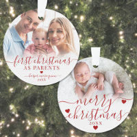 First Christmas As Parents New Baby Photo
