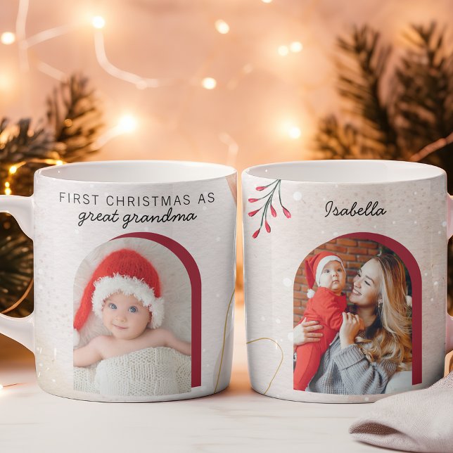 First Christmas as Red Arch Custom Photo Coffee Mug (Creator Uploaded)