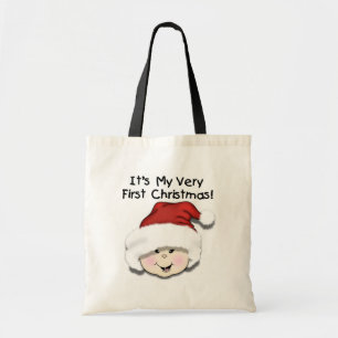 First Christmas Asian Baby Tshirts and Gifts Tote Bag