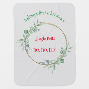 First Christmas Baby Blanket. Customizable.  Baby Blanket