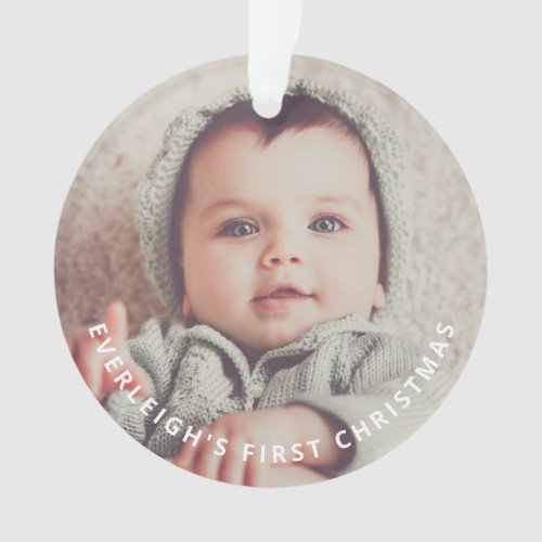 First Christmas Baby Photo Acrylic Ornament