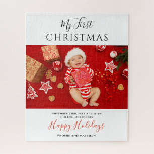 First Christmas Baby Photo Collage Jigsaw Puzzle