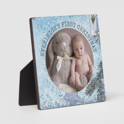 First Christmas Baby Photo Plaque
