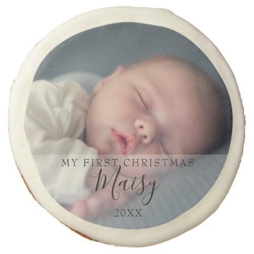 First Christmas Baby Photos Script Name Sugar Cookie