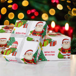 First Christmas Baby's Personalize Name Santa Wrapping Paper<br><div class="desc">Baby's First Christmas Personalize Name Santa Wrapping Paper</div>