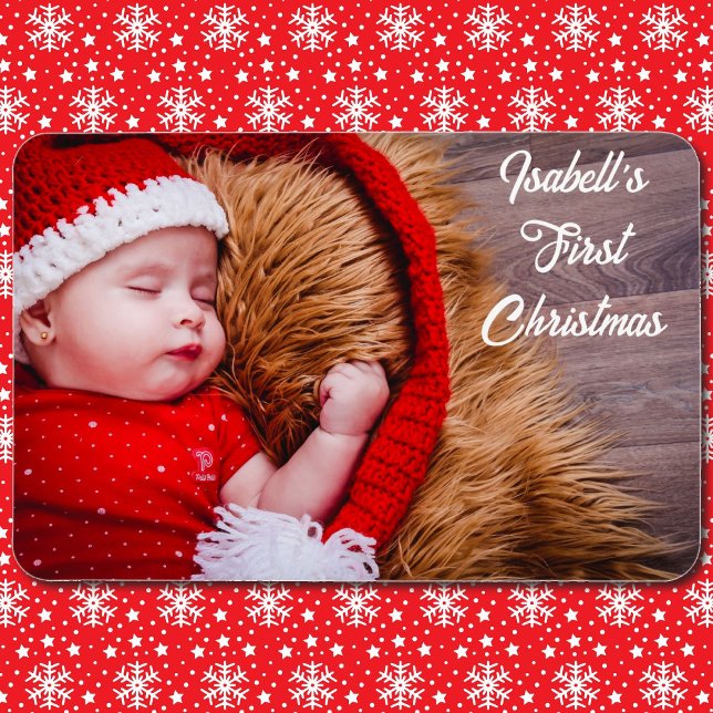First Christmas Baby's Personalize Photo Gift 4x6 Magnet (Creator Uploaded)