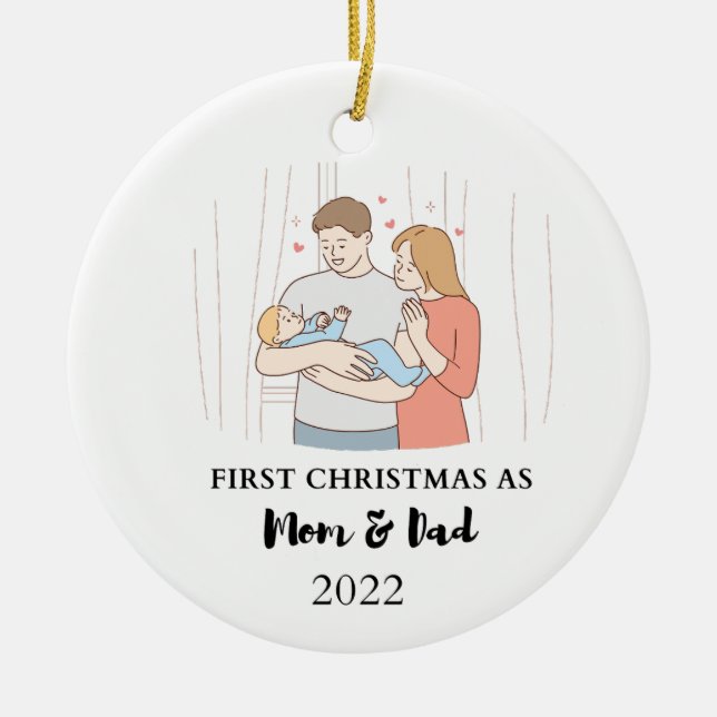 first christmas bulk ornements ceramic ornament (Front)