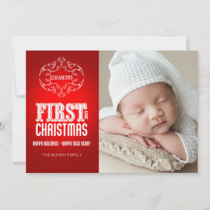 First Christmas Card with Personalized Picture