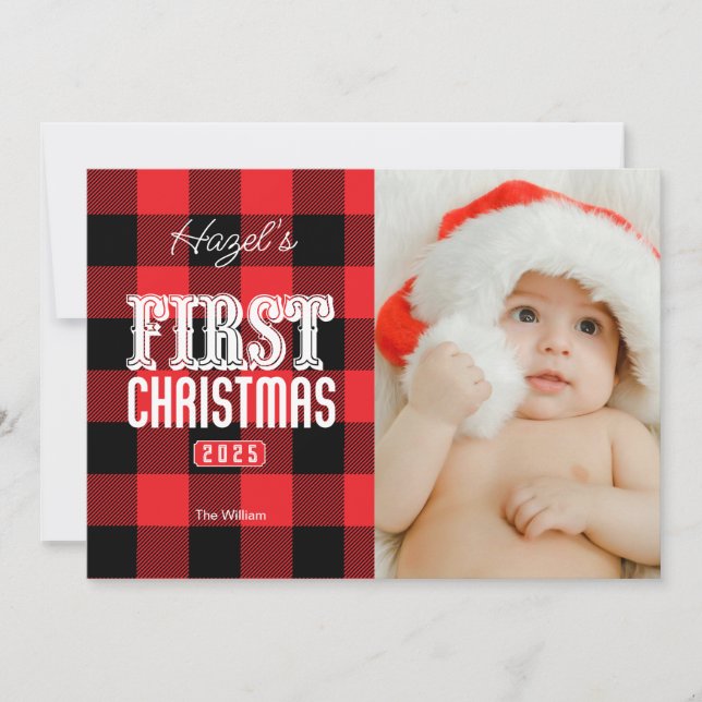 First Christmas Card with Personalized Picture (Front)