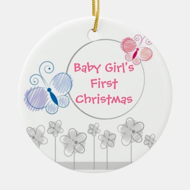 First Christmas Ceramic Ornament (Front)
