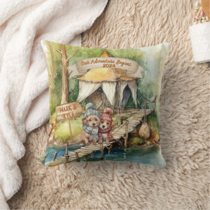 First Christmas Couple Christmas Newlywed Ornament Throw Pillow