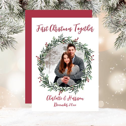 First Christmas Couple Photo Card