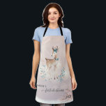 First Christmas,Cute Deer Holiday Apron<br><div class="desc">First Christmas with adorable baby reindeer.</div>