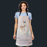First Christmas,Cute Deer Holiday Apron<br><div class="desc">First Christmas with adorable baby reindeer.</div>