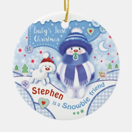 First Christmas Cute Ornament for Baby Boy