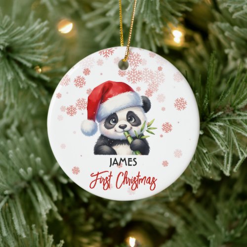 First Christmas cute Panda baby Ornament