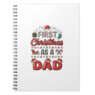 First Christmas Dad Holiday Notebook