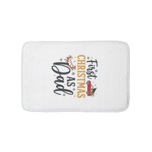 First Christmas Dad Holiday Truck Bath Mat