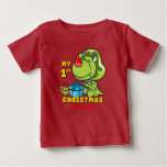 First Christmas Dinosaur Custom Baby T-Shirt