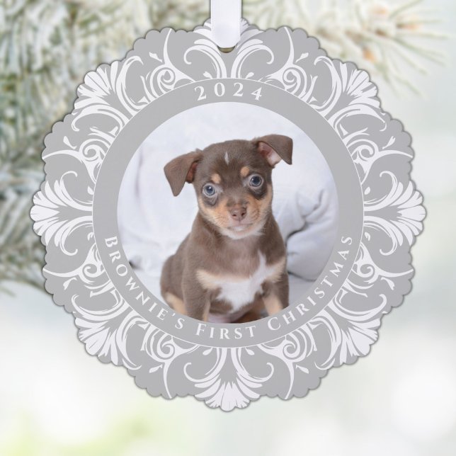 First Christmas Dog Photo Ornament Card (Creator Uploaded)