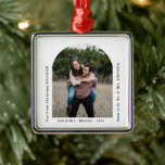 First Christmas Engaged Couples Photo Arch Metal Ornament<br><div class="desc">Celebrate your engagement in style with this elegant First Christmas Engaged photo arch ornament. Perfect for showcasing your favorite engagement picture, it’s a timeless keepsake that captures the love and excitement of your journey together. Ideal for gifting to newly engaged couples or displaying on your own tree, this ornament adds...</div>