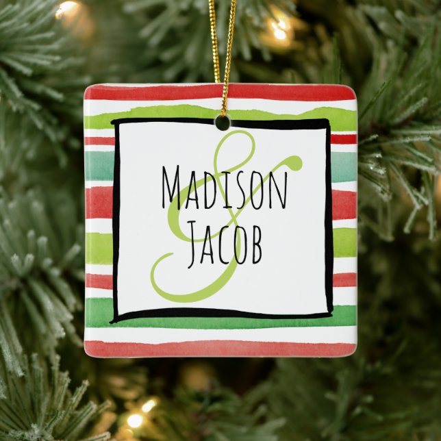 First Christmas Engaged Custom Ornament (Tree)