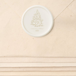 First Christmas Engaged gold photo  Wax Seal Sticker