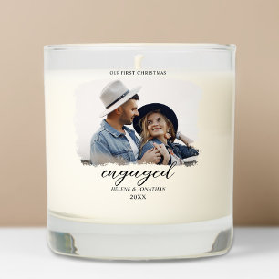 First Christmas Engaged Minimal Elegant Holiday Scented Candle