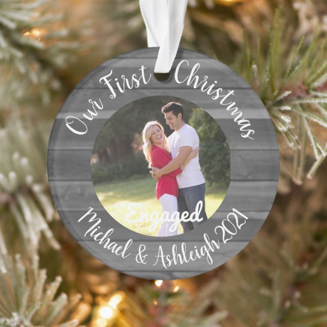 First Christmas Engaged Ornament (Tree)