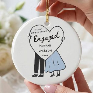 First Christmas Engaged Ornament