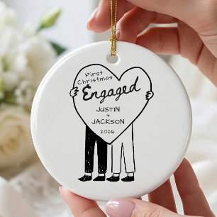 First Christmas Engaged Ornament