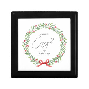 First Christmas Engaged Personalised Christmas gif Gift Box