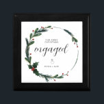 First Christmas Engaged Personalized Couple Gift  Gift Box<br><div class="desc">First Christmas together Personalized Ornament

Celebrate your first Christmas as an engaged couple with a beautiful and meaningful keepsake! This personalized ornament is designed to capture the joy and love of this special milestone.</div>