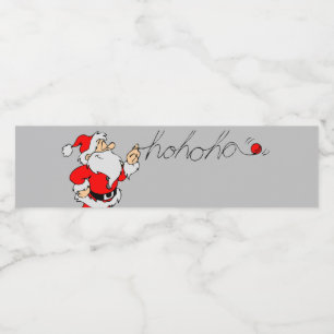 first Christmas eve Funny Santa Ho Ho Humor Water Bottle Label
