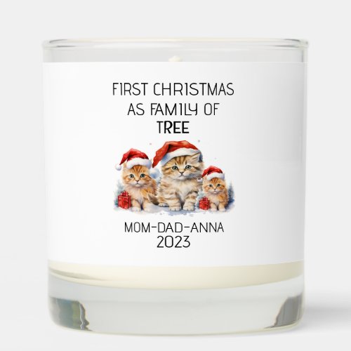 First Christmas Family of Tree Cats Scented Candle