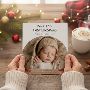 First Christmas Festive Cheer Family Holiday Card