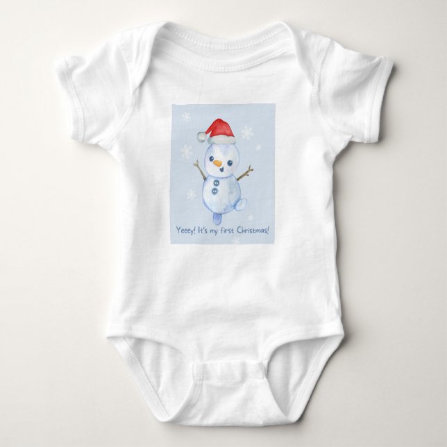 First Christmas for a baby Baby Bodysuit (Front)