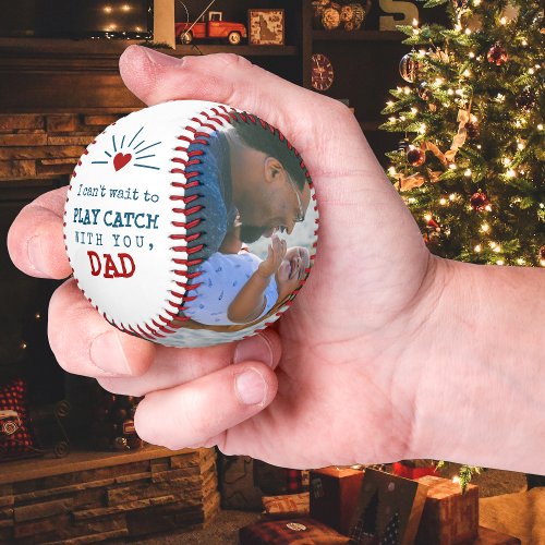 First Christmas for Dad from Baby Photo Baseball