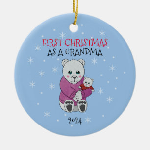 First Christmas Grandma Ceramic Ornament